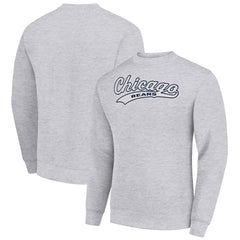 Chicago Bears Starter Tailsweep Team Graphic Tri-Blend Fleece Pullover Sweatshirt - Heather Gray for sale