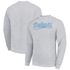 Detroit Lions Starter Tailsweep Team Graphic Tri-Blend Fleece Pullover Sweatshirt - Heather Gray outlet