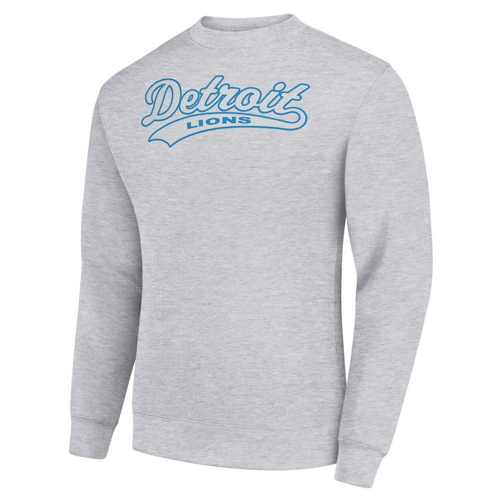Detroit Lions Starter Tailsweep Team Graphic Tri-Blend Fleece Pullover Sweatshirt - Heather Gray outlet