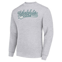 Philadelphia Eagles Starter Tailsweep Team Graphic Tri-Blend Fleece Pullover Sweatshirt - Heather Gray for sale