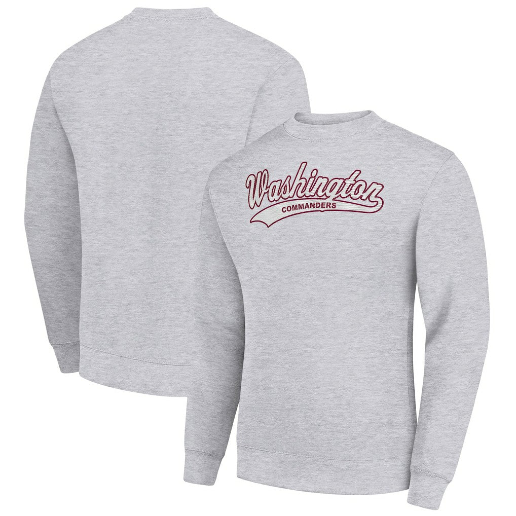 Washington Commanders Starter Tailsweep Team Graphic Tri-Blend Fleece Pullover Sweatshirt - Heather Gray discount