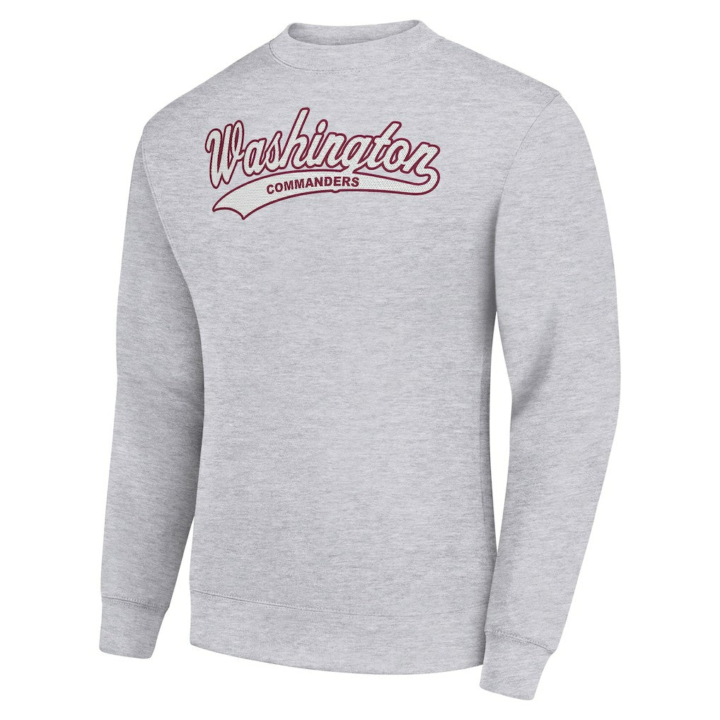 Washington Commanders Starter Tailsweep Team Graphic Tri-Blend Fleece Pullover Sweatshirt - Heather Gray discount