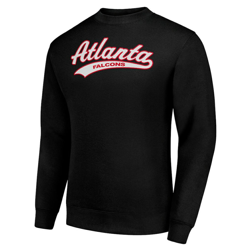 Atlanta Falcons Starter Tailsweep Team Graphic Tri-Blend Fleece Pullover Sweatshirt - Black for sale