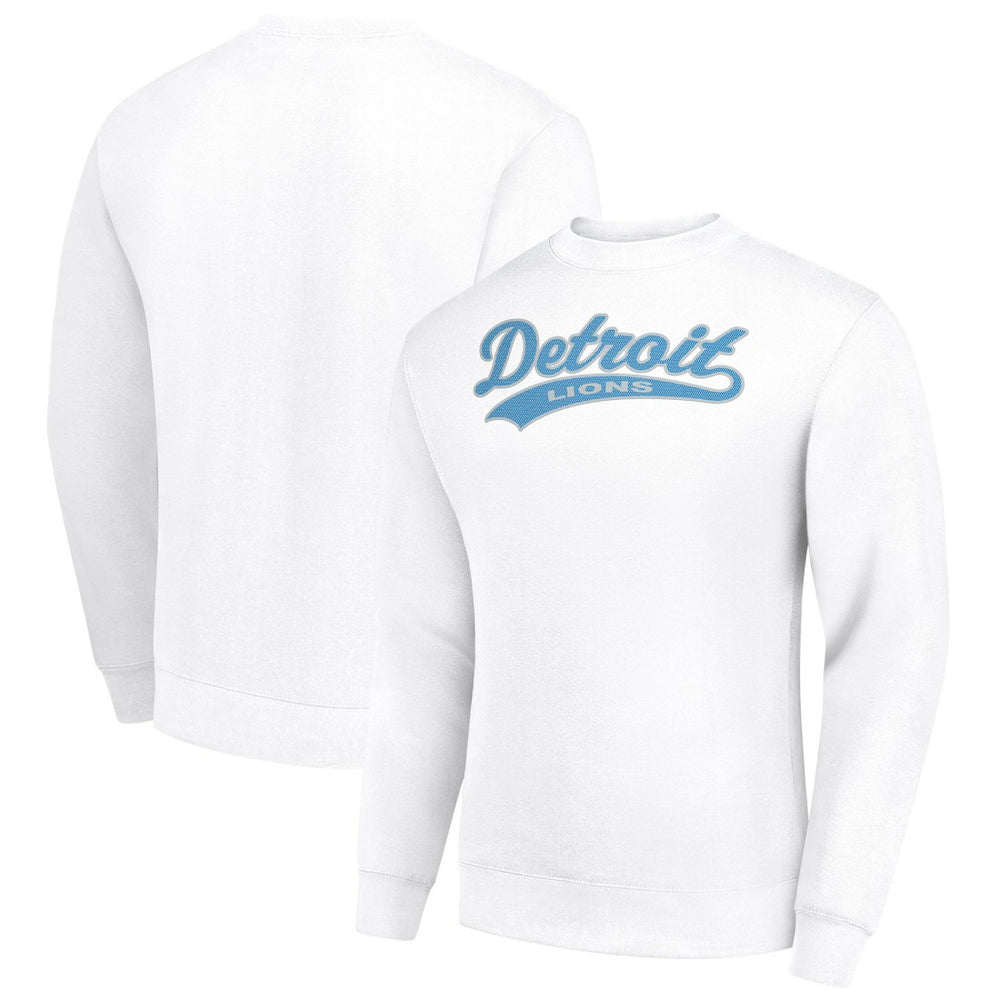 Detroit Lions Starter Tailsweep Team Graphic Tri-Blend Fleece Pullover Sweatshirt - White for sale