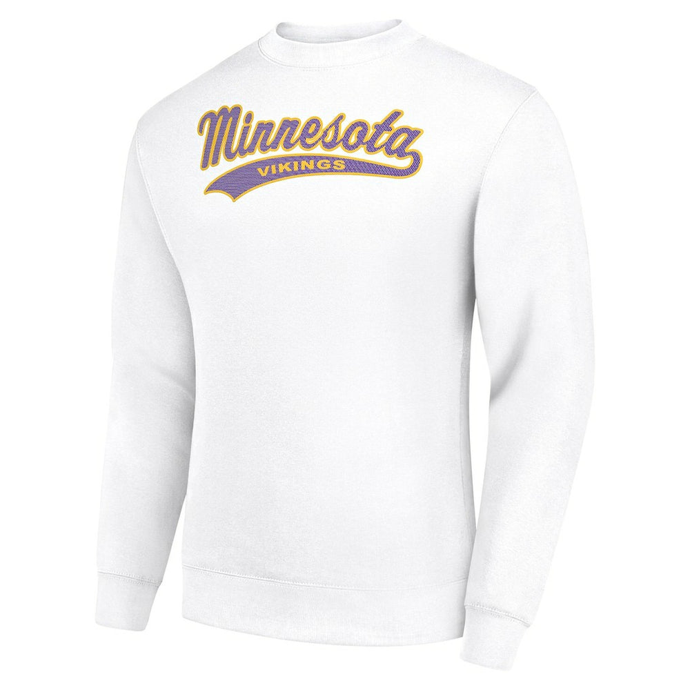 Minnesota Vikings Starter Tailsweep Team Graphic Tri-Blend Fleece Pullover Sweatshirt - White cheap