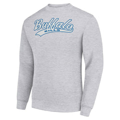 Buffalo Bills Starter Tailsweep Team Graphic Tri-Blend Fleece Pullover Sweatshirt - Heather Gray outlet