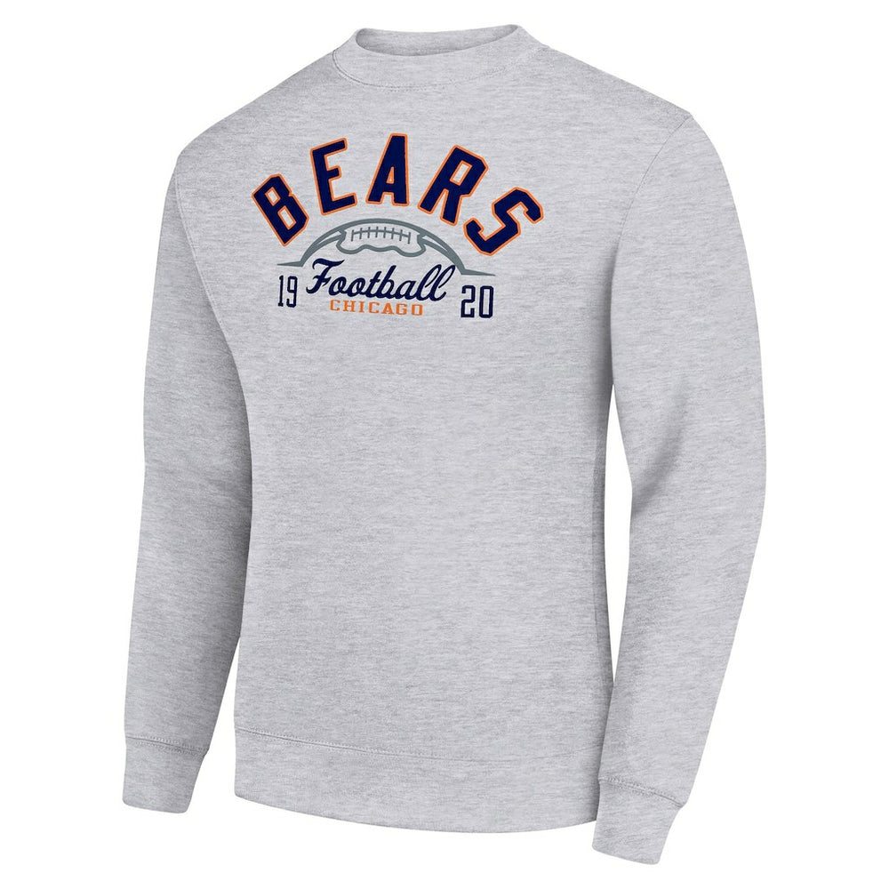 Chicago Bears Starter Half Ball Team Graphic Tri-Blend Fleece Pullover Sweatshirt - Heather Gray outlet