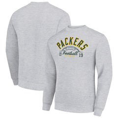 Green Bay Packers Starter Half Ball Team Graphic Tri-Blend Fleece Pullover Sweatshirt - Heather Gray online