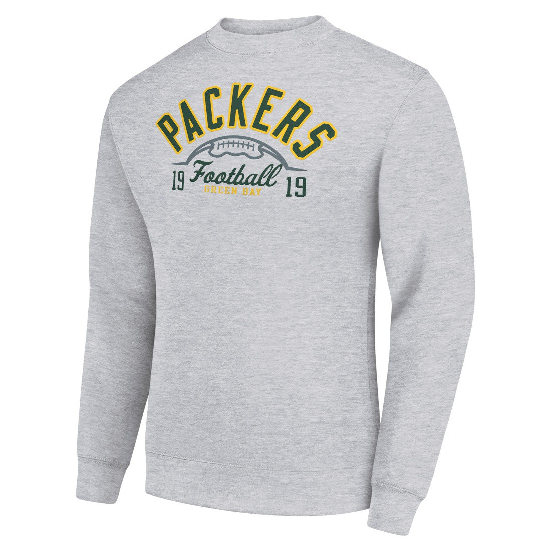 Green Bay Packers Starter Half Ball Team Graphic Tri-Blend Fleece Pullover Sweatshirt - Heather Gray online