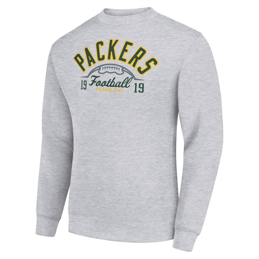Green Bay Packers Starter Half Ball Team Graphic Tri-Blend Fleece Pullover Sweatshirt - Heather Gray online