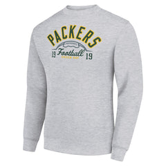 Green Bay Packers Starter Half Ball Team Graphic Tri-Blend Fleece Pullover Sweatshirt - Heather Gray online