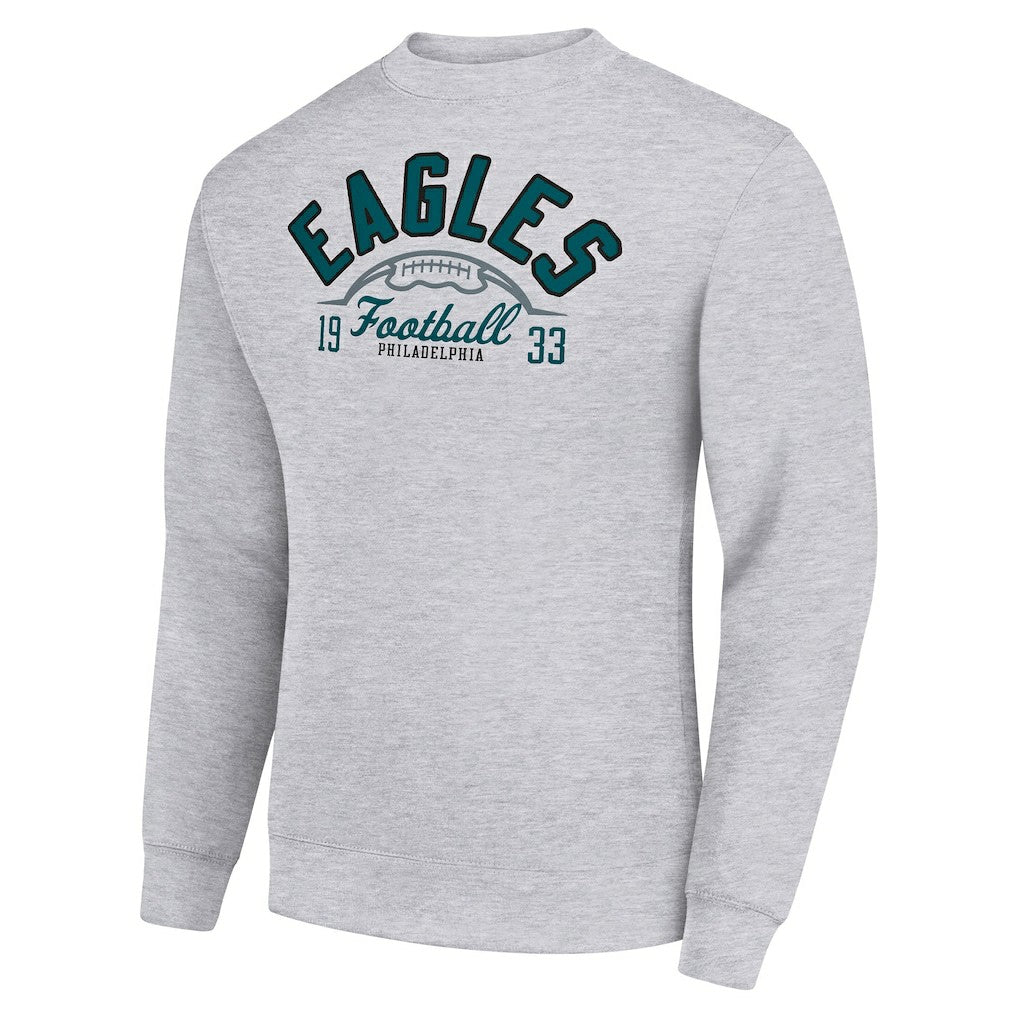 Philadelphia Eagles Starter Half Ball Team Graphic Tri-Blend Fleece Pullover Sweatshirt - Heather Gray sale