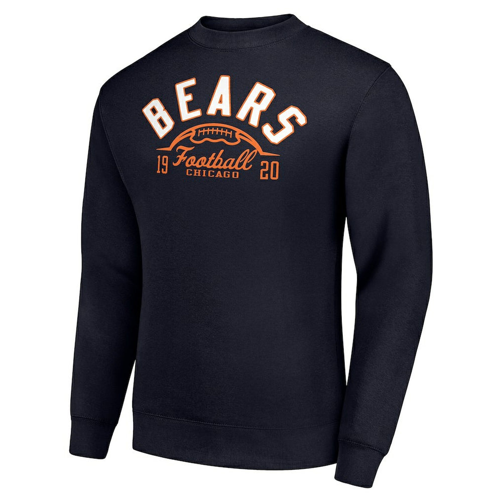 Chicago Bears Starter Half Ball Team Graphic Tri-Blend Fleece Pullover Sweatshirt - Navy discount