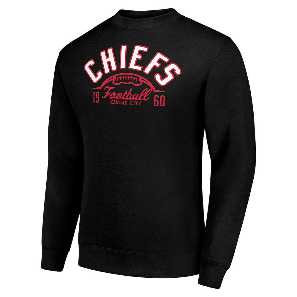 Kansas City Chiefs Starter Half Ball Team Graphic Tri-Blend Fleece Pullover Sweatshirt - Black discount