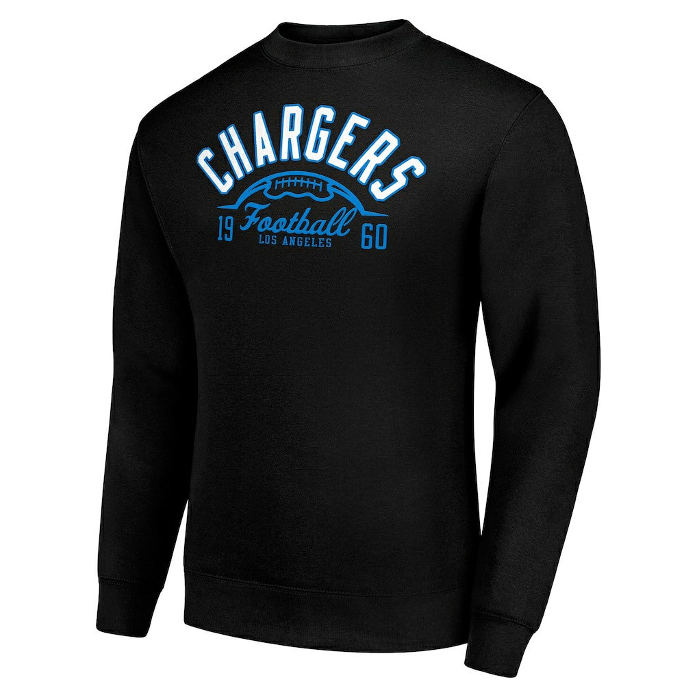 Los Angeles Chargers Starter Half Ball Team Graphic Tri-Blend Fleece Pullover Sweatshirt - Black for sale