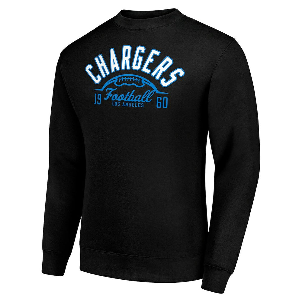 Los Angeles Chargers Starter Half Ball Team Graphic Tri-Blend Fleece Pullover Sweatshirt - Black for sale