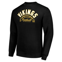 Minnesota Vikings Starter Half Ball Team Graphic Tri-Blend Fleece Pullover Sweatshirt - Black cheap