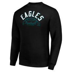 Philadelphia Eagles Starter Half Ball Team Graphic Tri-Blend Fleece Pullover Sweatshirt - Black outlet