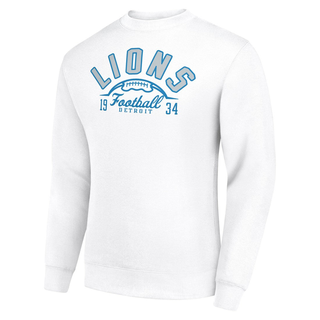 Detroit Lions Starter Half Ball Team Graphic Tri-Blend Fleece Pullover Sweatshirt - White on sale