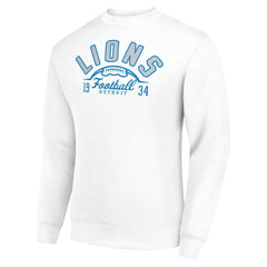 Detroit Lions Starter Half Ball Team Graphic Tri-Blend Fleece Pullover Sweatshirt - White on sale