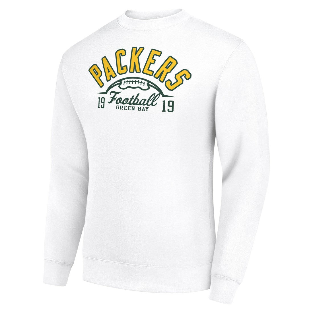 Green Bay Packers Starter Half Ball Team Graphic Tri-Blend Fleece Pullover Sweatshirt - White on sale