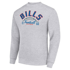Buffalo Bills Starter Half Ball Team Graphic Tri-Blend Fleece Pullover Sweatshirt - Heather Gray for sale