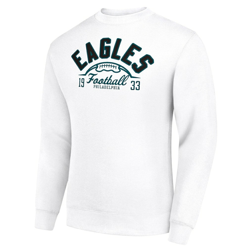 Philadelphia Eagles Starter Half Ball Team Graphic Tri-Blend Fleece Pullover Sweatshirt - White for sale