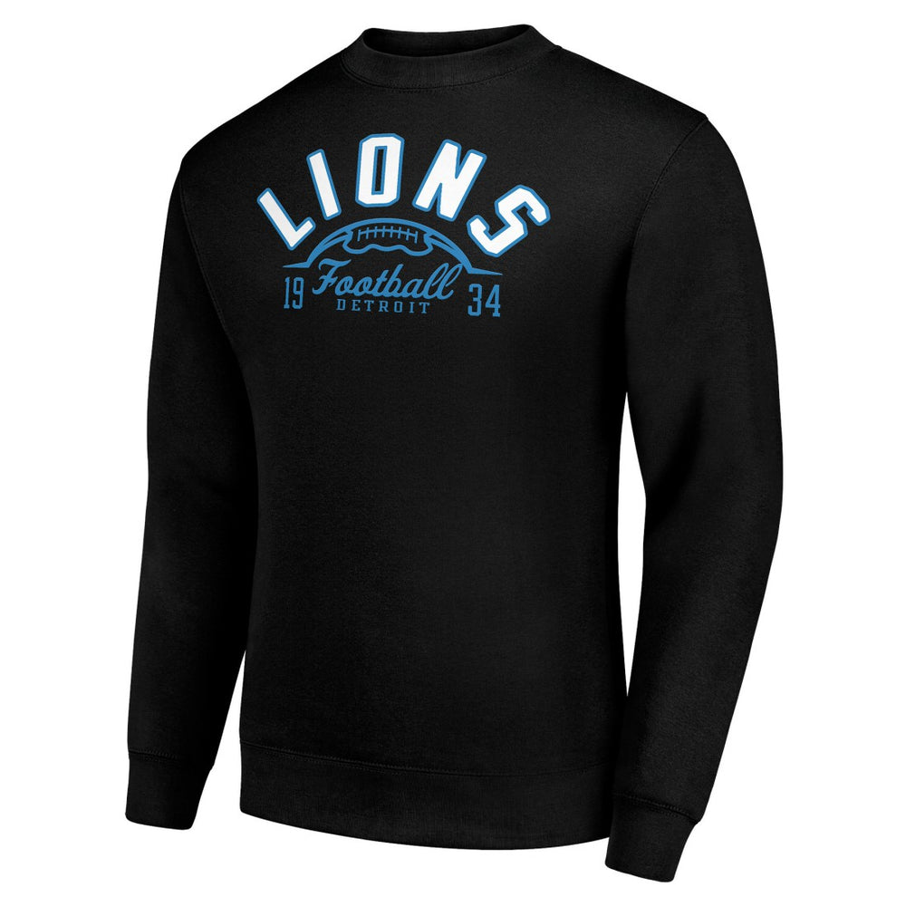 Detroit Lions Starter Half Ball Team Graphic Fleece Pullover Sweatshirt - Black for sale