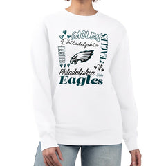 Philadelphia Eagles G-III 4Her by Carl Banks Women's Collage Graphic Fleece Pullover Sweatshirt - White online