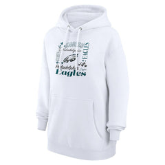 Philadelphia Eagles G-III 4Her by Carl Banks Women's Collage Graphic Fleece Pullover Hoodie - White discount