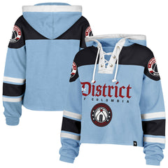 Washington Wizards '47 Women's 2024/25 City Edition Superior Cropped Lace-Up Pullover Hoodie - Light Blue cheap