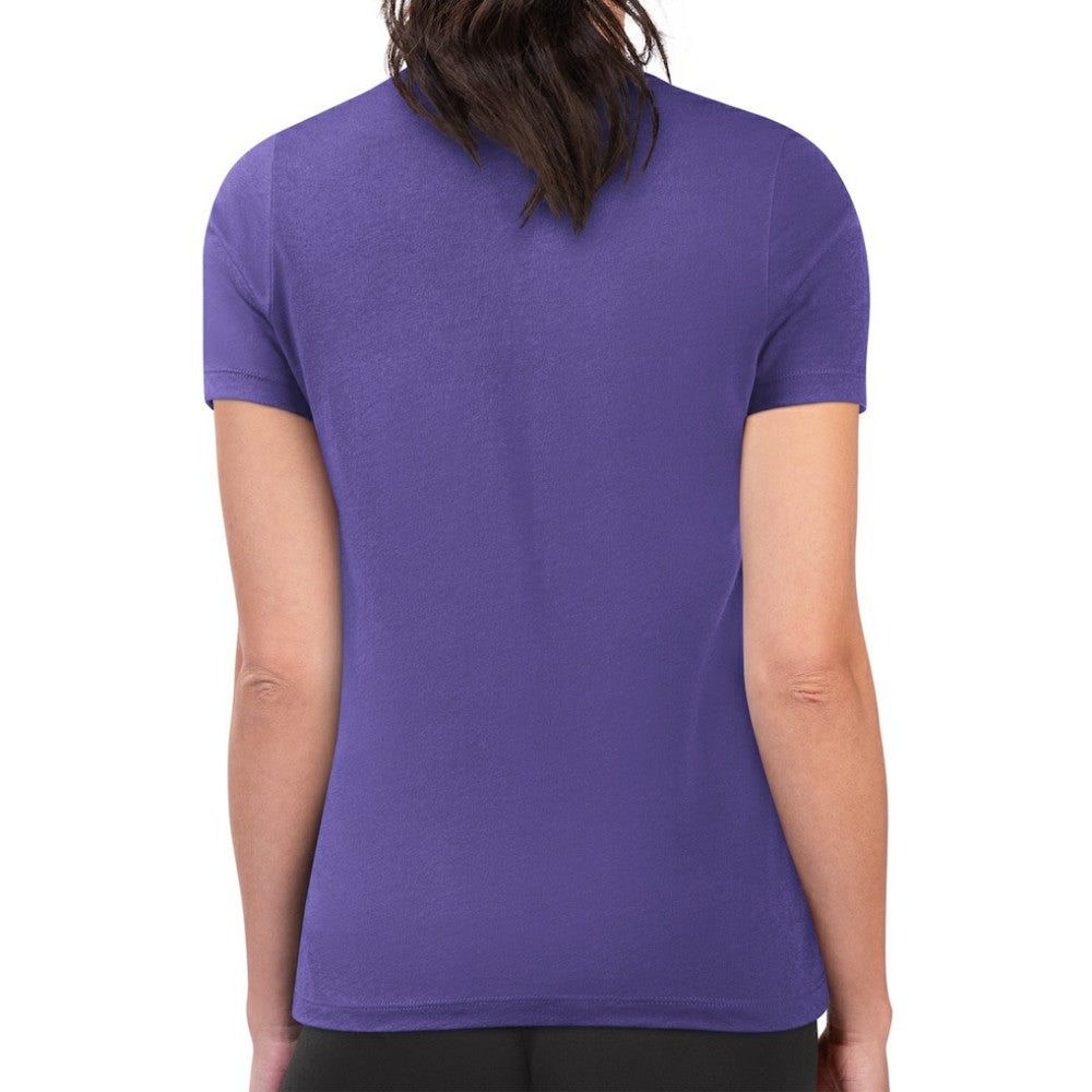 Colorado Rockies G-III 4Her by Carl Banks Women's Super-Slim Fit Lightweight Collage Team Graphic Crew Neck T-Shirt Purple