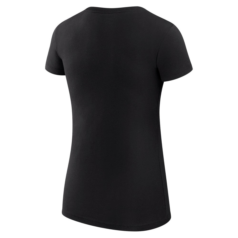 Cincinnati Reds G-III 4Her by Carl Banks Women's Super-Slim Fit Lightweight Collage Team Graphic Crew Neck T-Shirt Black