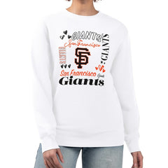 San Francisco Giants G-III 4Her by Carl Banks Women's Collage Team Graphic Fleece Pullover Hoodie White