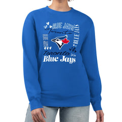 Toronto Blue Jays G-III 4Her by Carl Banks Women's Collage Team Graphic Fleece Pullover Hoodie Royal