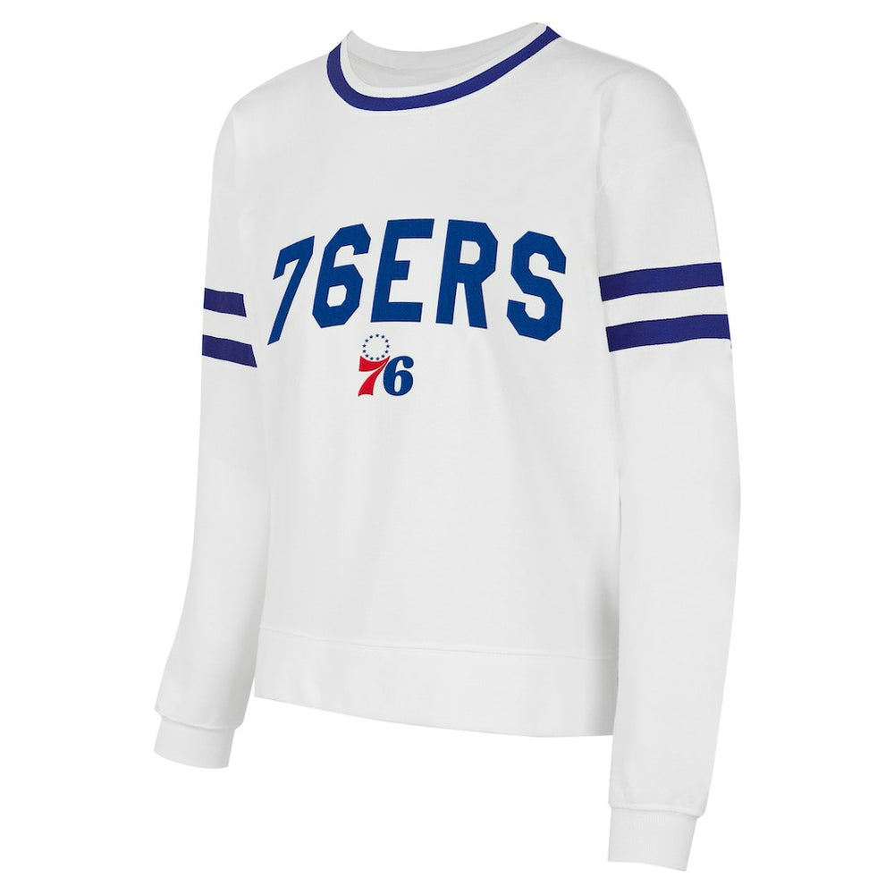 Philadelphia 76ers Concepts Sport Women's Borough Pullover Sweatshirt - White discount