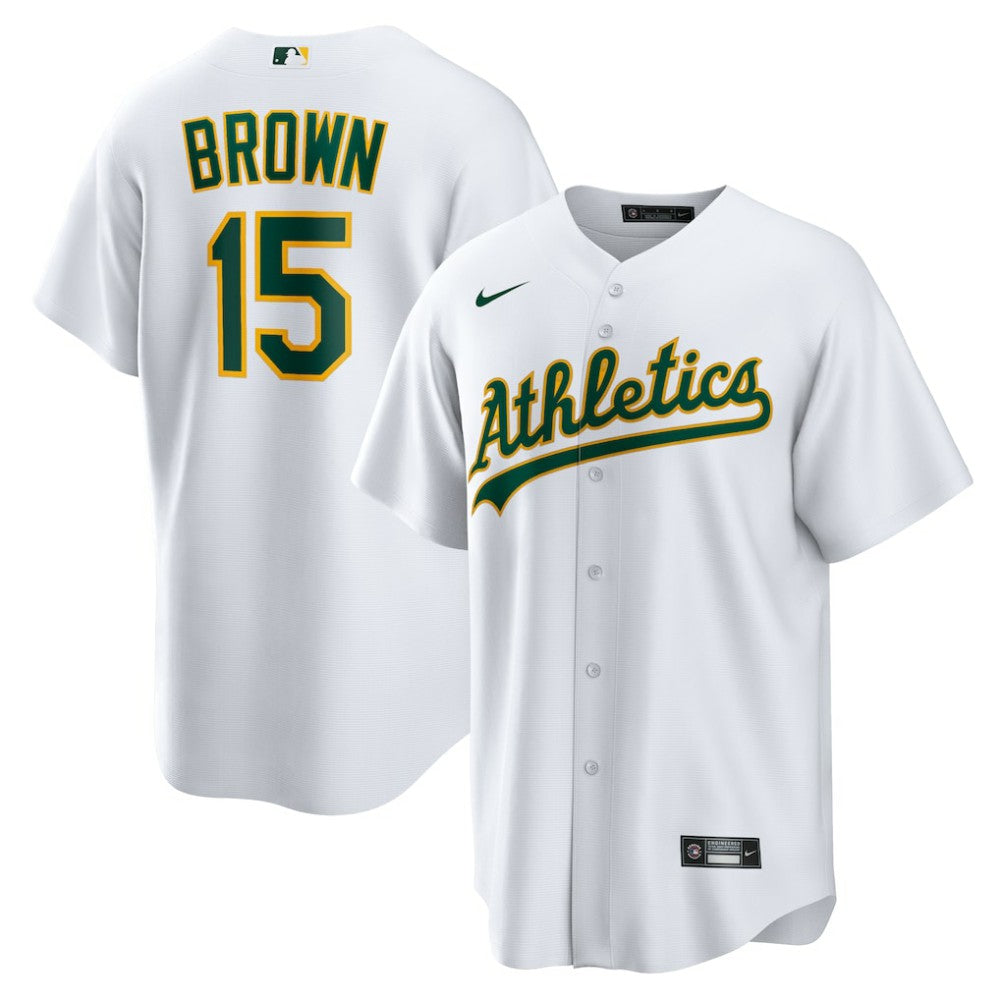Seth Brown Athletics Home Replica Jersey White