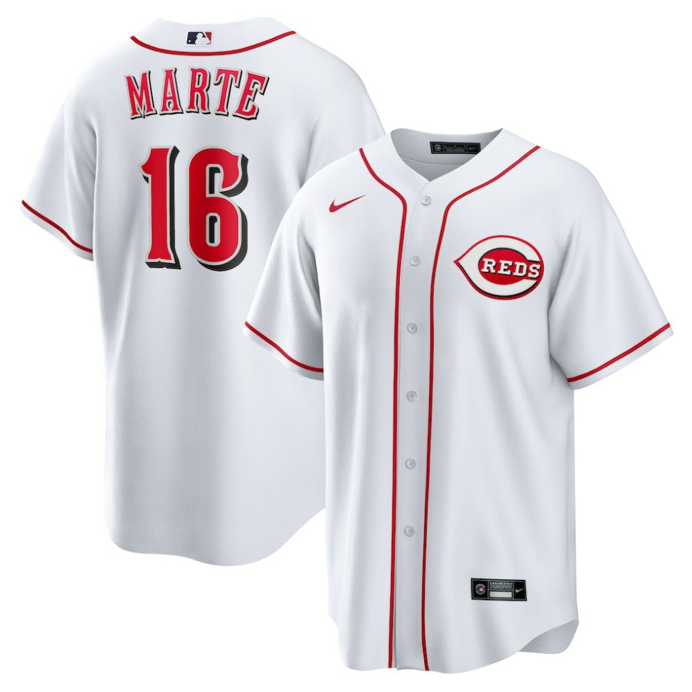 Noelvi Marte Cincinnati Reds Home Replica Jersey White