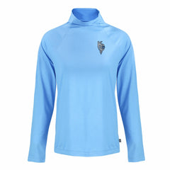 Kansas City Royals Cutter & Buck Women's City Connect Coastline Epic Comfort Eco Recycled Funnel Neck Raglan Pullover Top Powder Blue