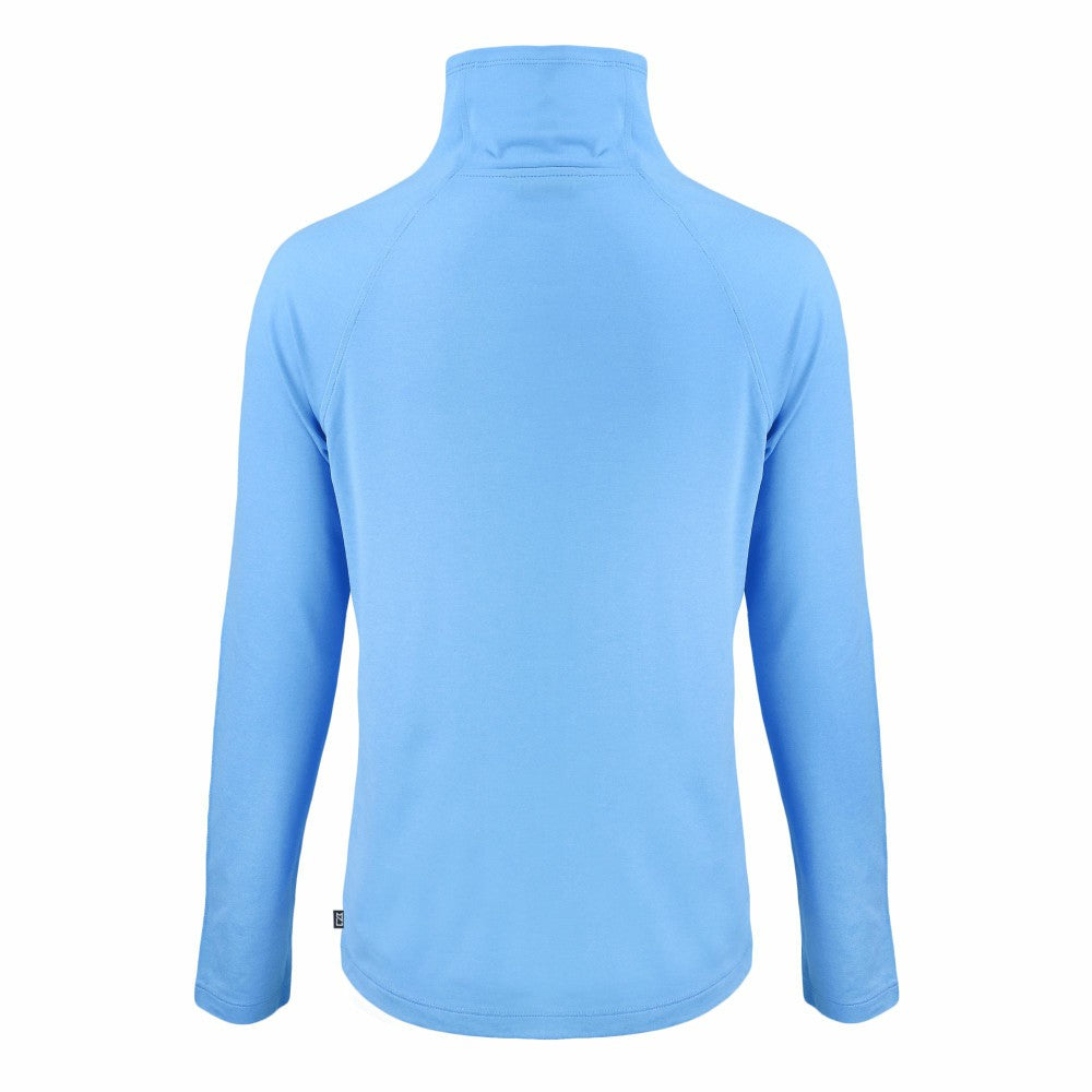 Kansas City Royals Cutter & Buck Women's City Connect Coastline Epic Comfort Eco Recycled Funnel Neck Raglan Pullover Top Powder Blue