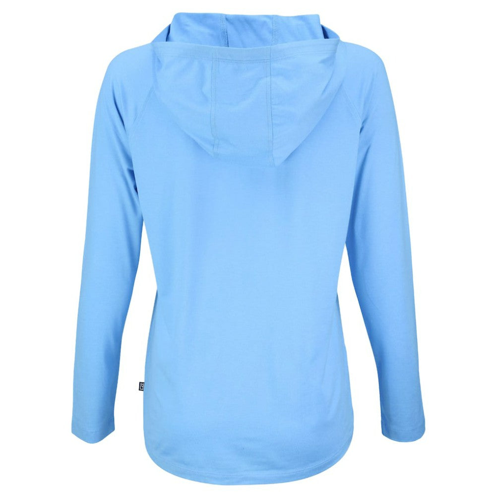 Philadelphia Phillies Cutter & Buck Women's Cooperstown Collection Coastline Epic Comfort Eco Recycled Hoodie Raglan Long Sleeve T-Shirt Powder Blue