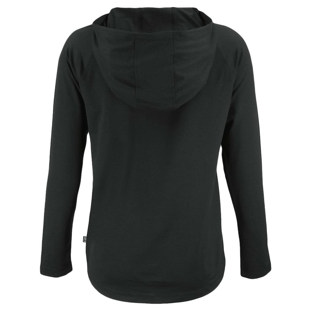 Pittsburgh Pirates Cutter & Buck Women's  Coastline Epic Comfort Eco Recycled Hoodie Raglan Long Sleeve T-Shirt Black