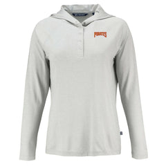 Pittsburgh Pirates Cutter & Buck Women's Cooperstown Collection Coastline Epic Comfort Eco Recycled Hoodie Raglan Long Sleeve T-Shirt Gray