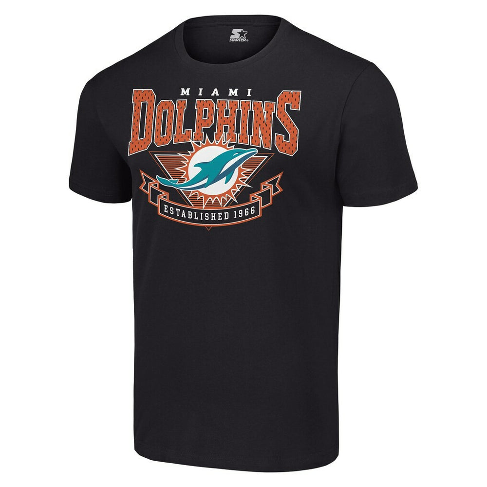 Miami Dolphins Starter 80s Inspired Team Logo T-Shirt - Black for sale