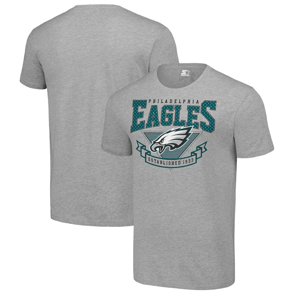 Philadelphia Eagles Starter 80s Inspired Team Logo T-Shirt - Heather Gray outlet