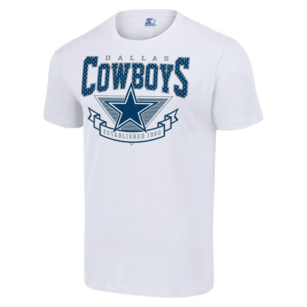 Dallas Cowboys Starter 80s Inspired Team Logo T-Shirt - White for sale