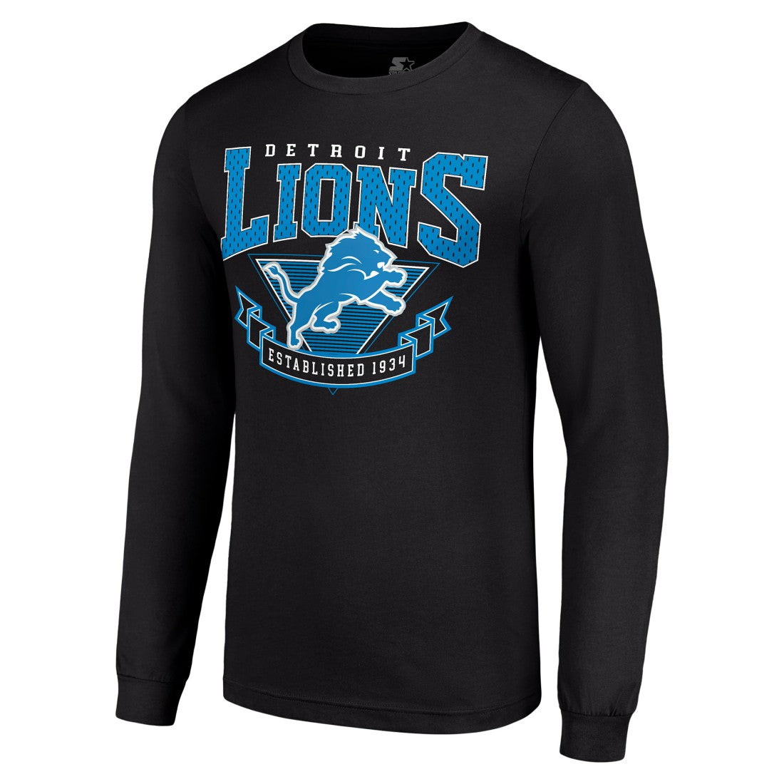 Detroit Lions Starter '80s Inspired Team Logo Long Sleeve T-Shirt - Black online