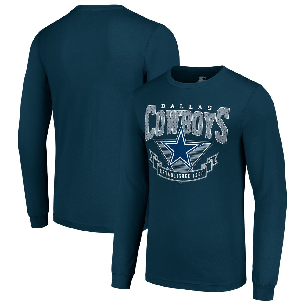 Dallas Cowboys Starter '80s Inspired Team Logo Long Sleeve T-Shirt - Navy outlet