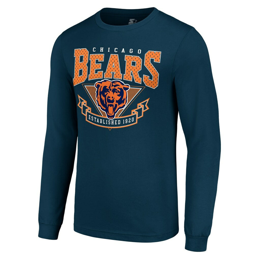 Chicago Bears Starter '80s Inspired Team Logo Long Sleeve T-Shirt - Navy discount