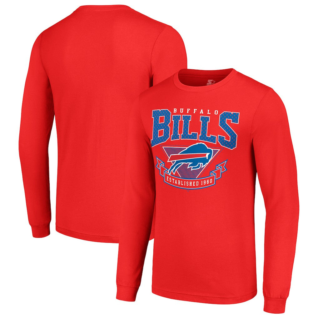 Buffalo Bills Starter '80s Inspired Team Logo Long Sleeve T-Shirt - Red discount